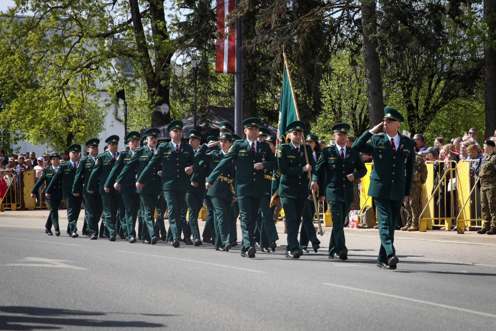 Valsts robežsardzi militārajā parādē pārstāvēja Valsts robežsardzes koledžas vienība Nr.1